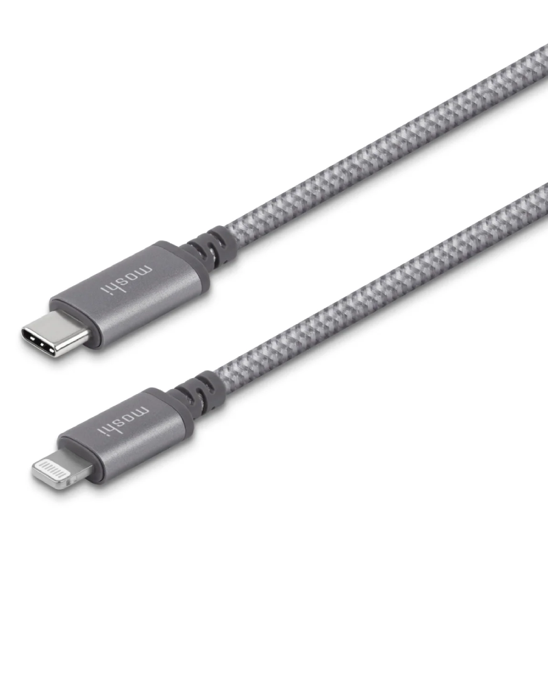 Кабель USB-C to Lightning Moshi Integra™ USB-C to Lightning Cable Titanium Gray (1.2 m) 99MO084041